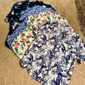 SET OF 5 OLD NAVY VACATION BUTTON DOWN FLORAL SHIRTS XL